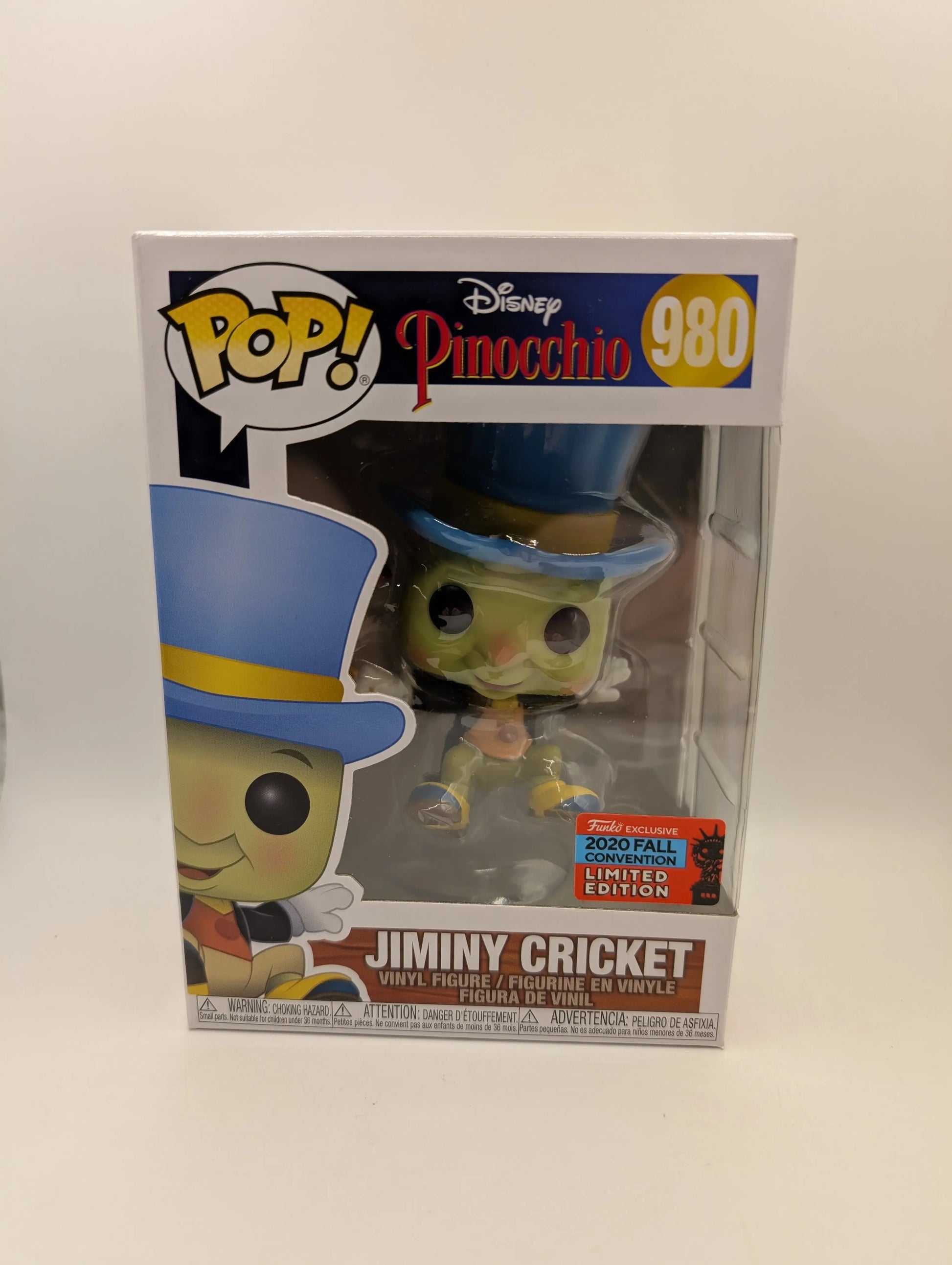 Pop Jiminy Cricket 980 Disney Funko NYCC 2020 FRENLY BRICKS - Open 7 Days