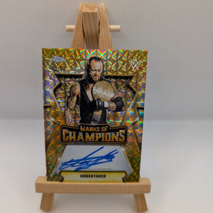 2026 Topps Chrome WWE UNDERTAKER Marks Of Champions Auto Autograph /50 FRENLY BRICKS - Open 7 Days