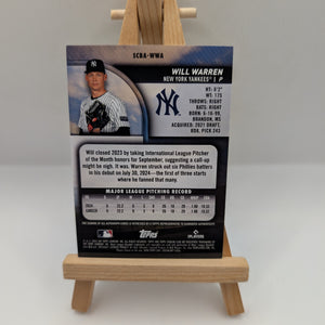 2025 Topps Stadium Club WILL WARREN RC Auto Yellow Yankees On Card FRENLY BRICKS - Open 7 Days