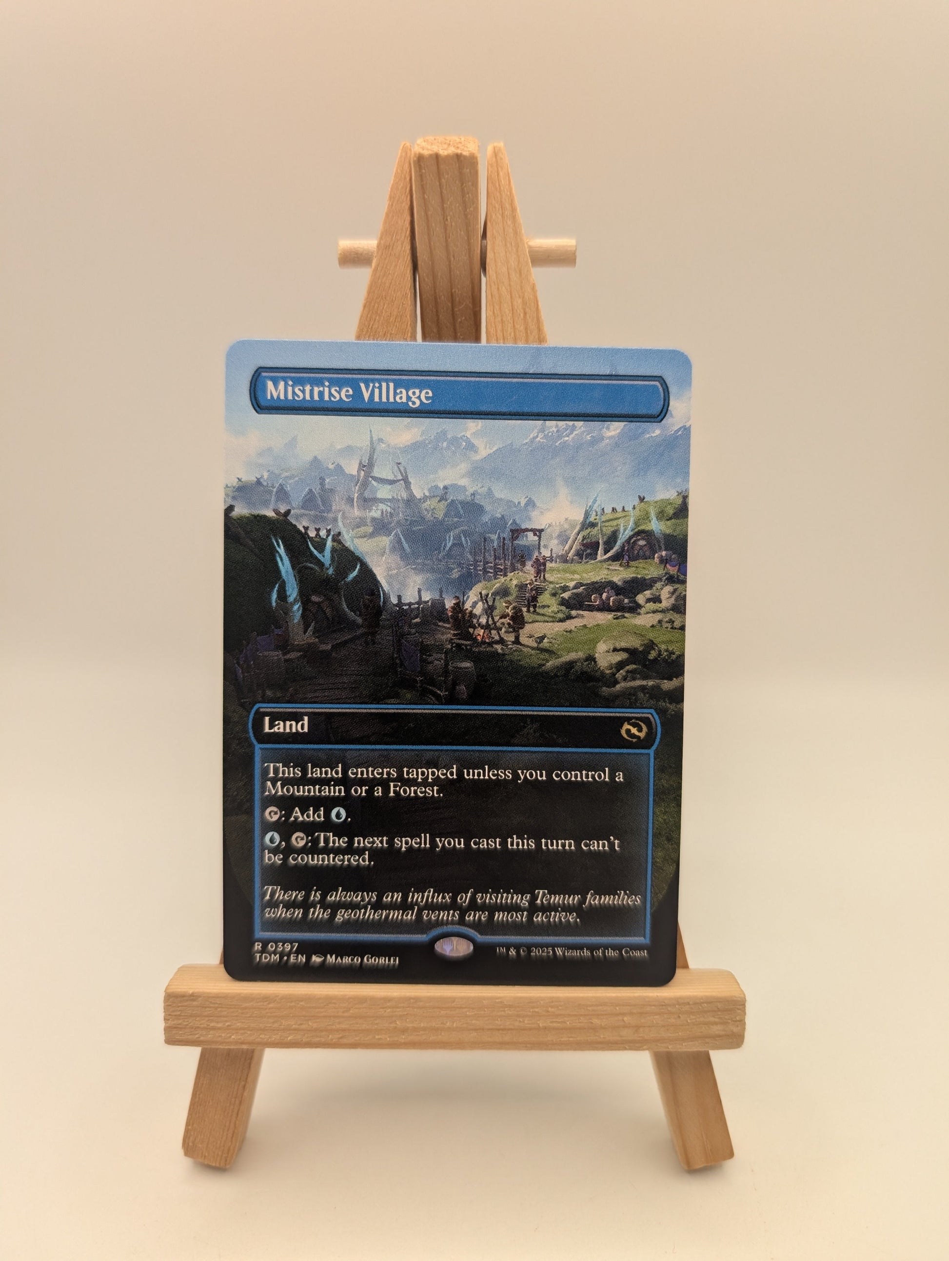 MTG - Mistrise Village - Tarkir: Dragonstorm - Borderless 0397 FRENLY BRICKS - Open 7 Days