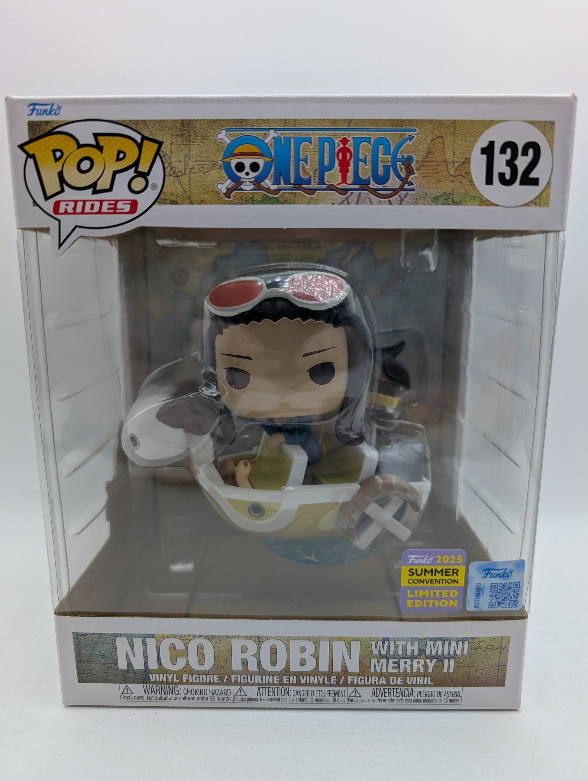 Funko POP! RIDES One Piece Nico Robin with Mini Merry II #132 2025 Summer Con image 1
