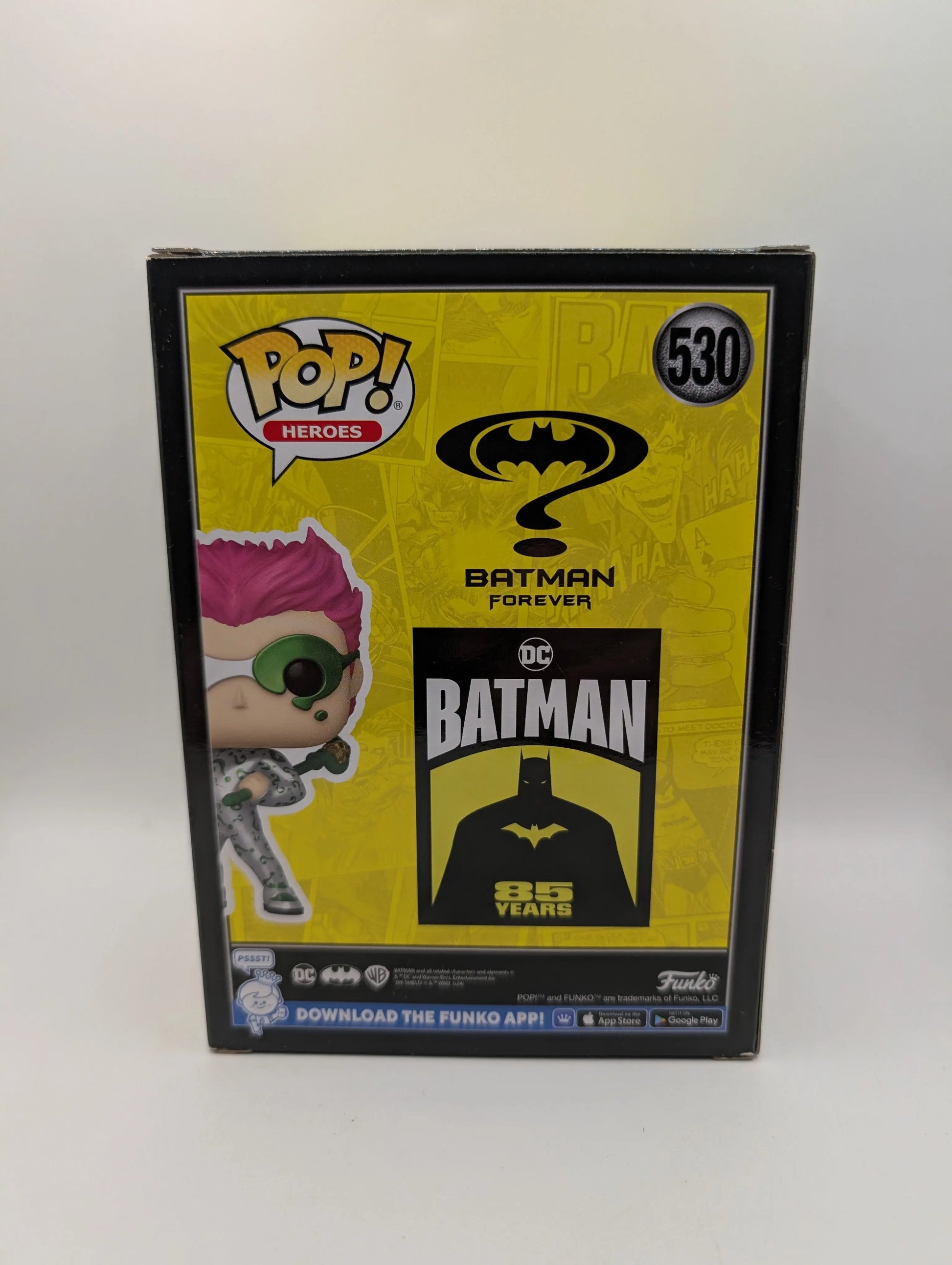 Batman Forever - The Riddler 85th Batman Anniv Metallic Pop! Vinyl Figure #530 FRENLY BRICKS - Open 7 Days