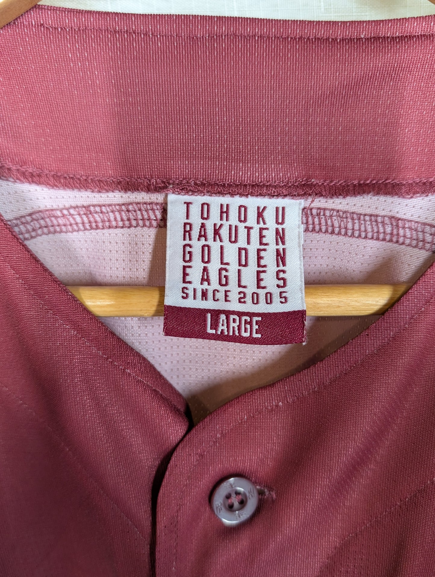 Nippon Baseball Tohoku Rakuten Golden Eagles Fans Uniform 2023 Crimson Large Jersey
