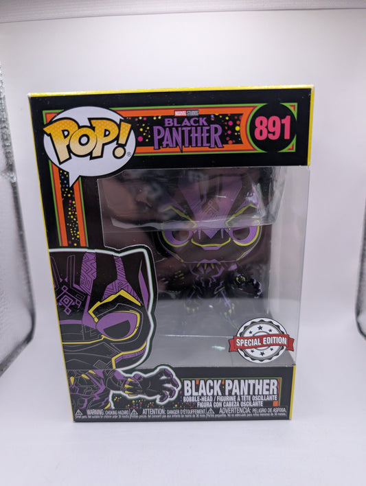 Funko Pop - Marvel Black Panther Black Light #891 Exclusive BlackLight FRENLY BRICKS - Open 7 Days