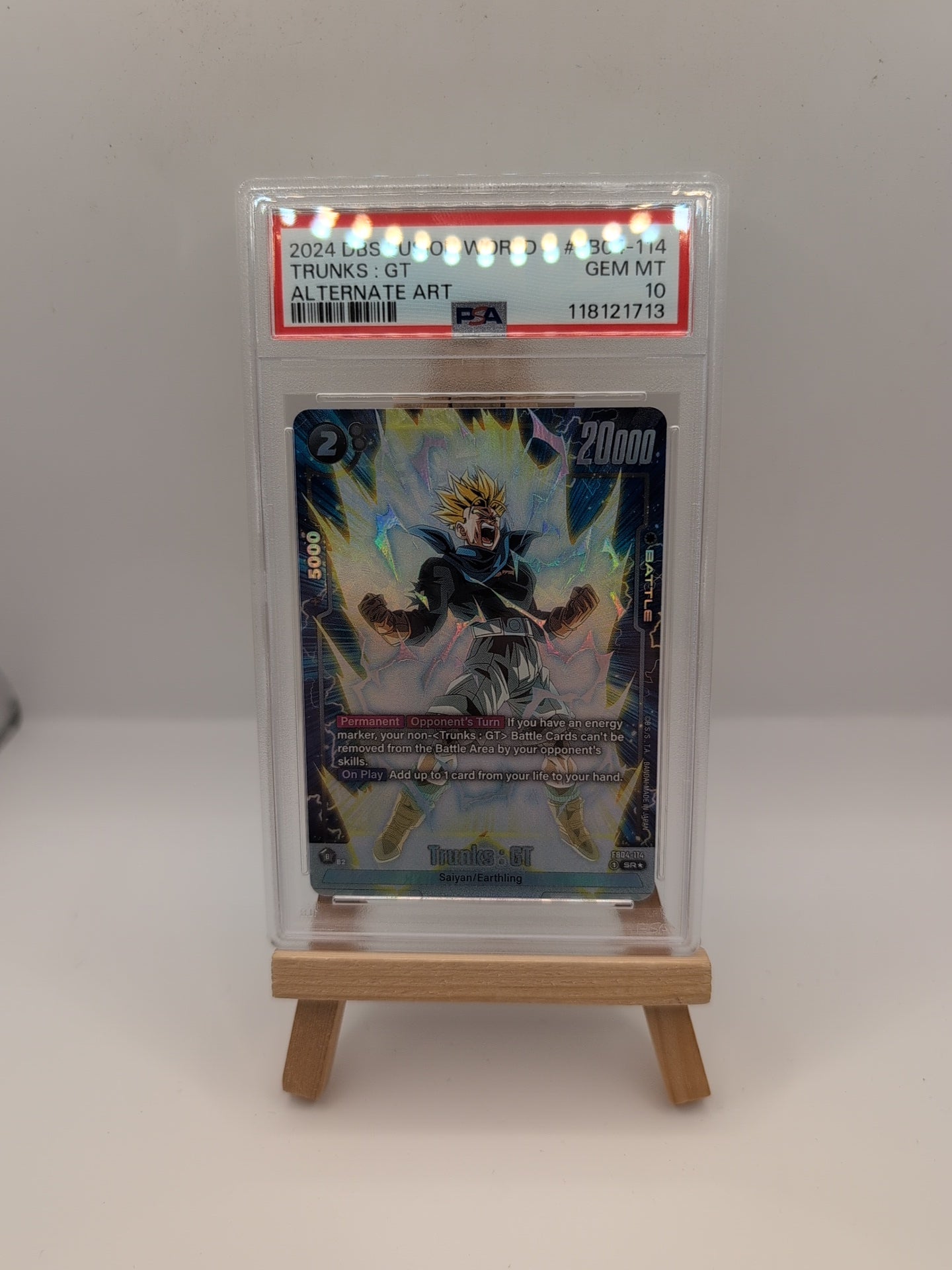 Dragon Ball Super Trunks: GT Fusion World FB04-114 Alternate Art SR Foil PSA 10 #FB04-11 FRENLY BRICKS - Open 7 Days