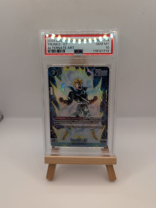 Dragon Ball Super Trunks: GT Fusion World FB04-114 Alternate Art SR Foil PSA 10 #FB04-11 FRENLY BRICKS - Open 7 Days