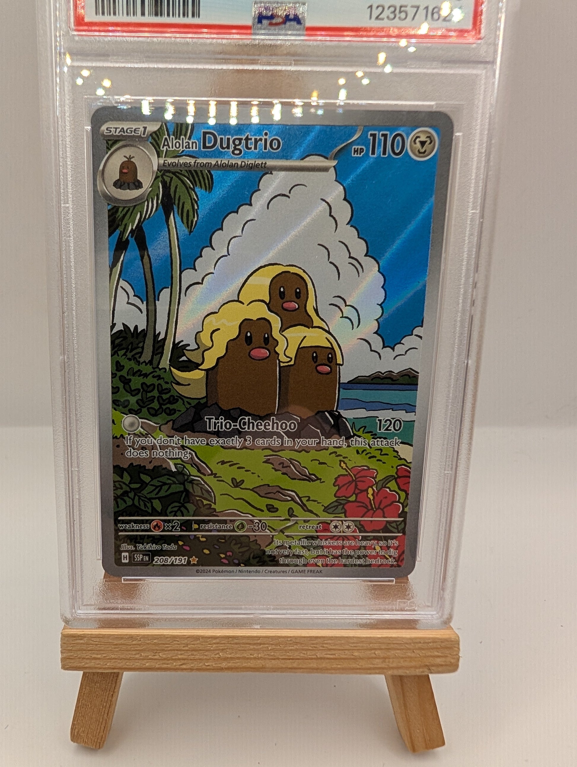 Pokemon 2024 Alolan Dugtrio 208/191 PSA 10 FRENLY BRICKS - Open 7 Days