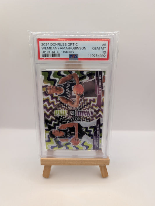 2024-25 Donruss Optic Victor Wembanyama David Robinson Optical Illusions PSA 10 FRENLY BRICKS - Open 7 Days