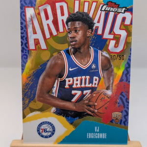 2025-26 Topps Finest VJ Edgecombe Arrivals RC Gold Refractor Rookie #/50 76ers FRENLY BRICKS - Open 7 Days