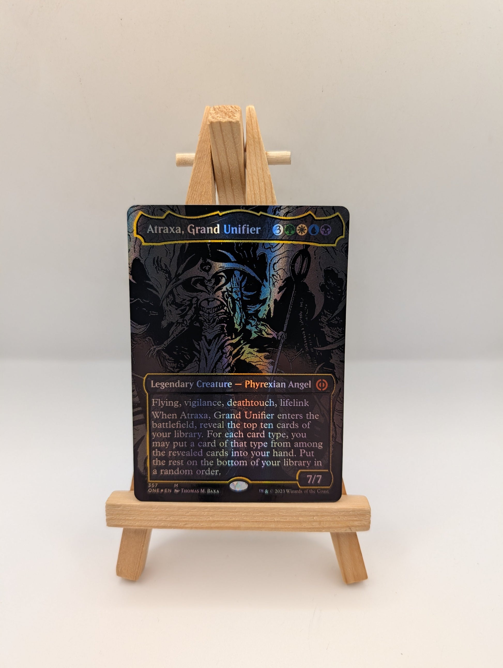 Atraxa, Grand Unifier [Oil Slick Raised Foil] | Phyrexia: All Will Be One MTG 357 FRENLY BRICKS - Open 7 Days