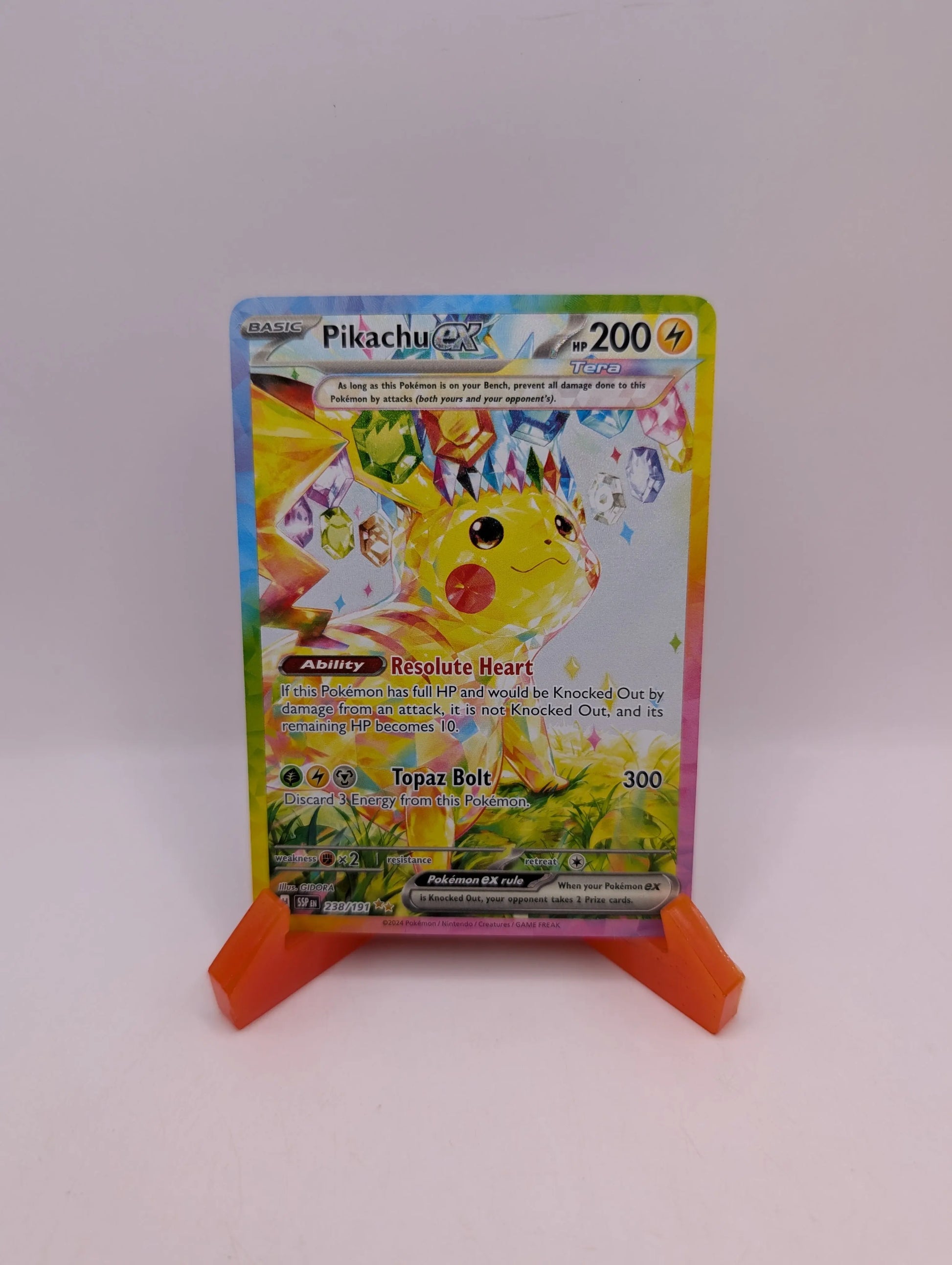 Pokémon Pikachu ex 238/191 SV08 Surging Sparks Special Illustration Rare FRENLY BRICKS - Open 7 Days