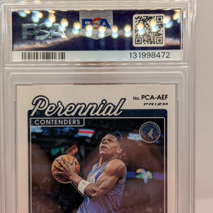 2021-22 Contenders Optic Perennial Contenders Autograph Blue Anthony Edwards /75 PSA 8 FRENLY BRICKS - Open 7 Days