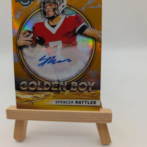 SPENCER RATTLER 2021 Bowman University Golden Boy Auto ORANGE REFRACTOR /25 RARE FRENLY BRICKS - Open 7 Days