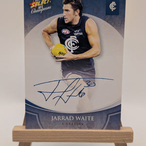 2008 AFL SELECT CHAMPIONS BLUE FOIL SIGNATURE - FS18 Jarrad WAITE (CARLTON) FRENLY BRICKS - Open 7 Days