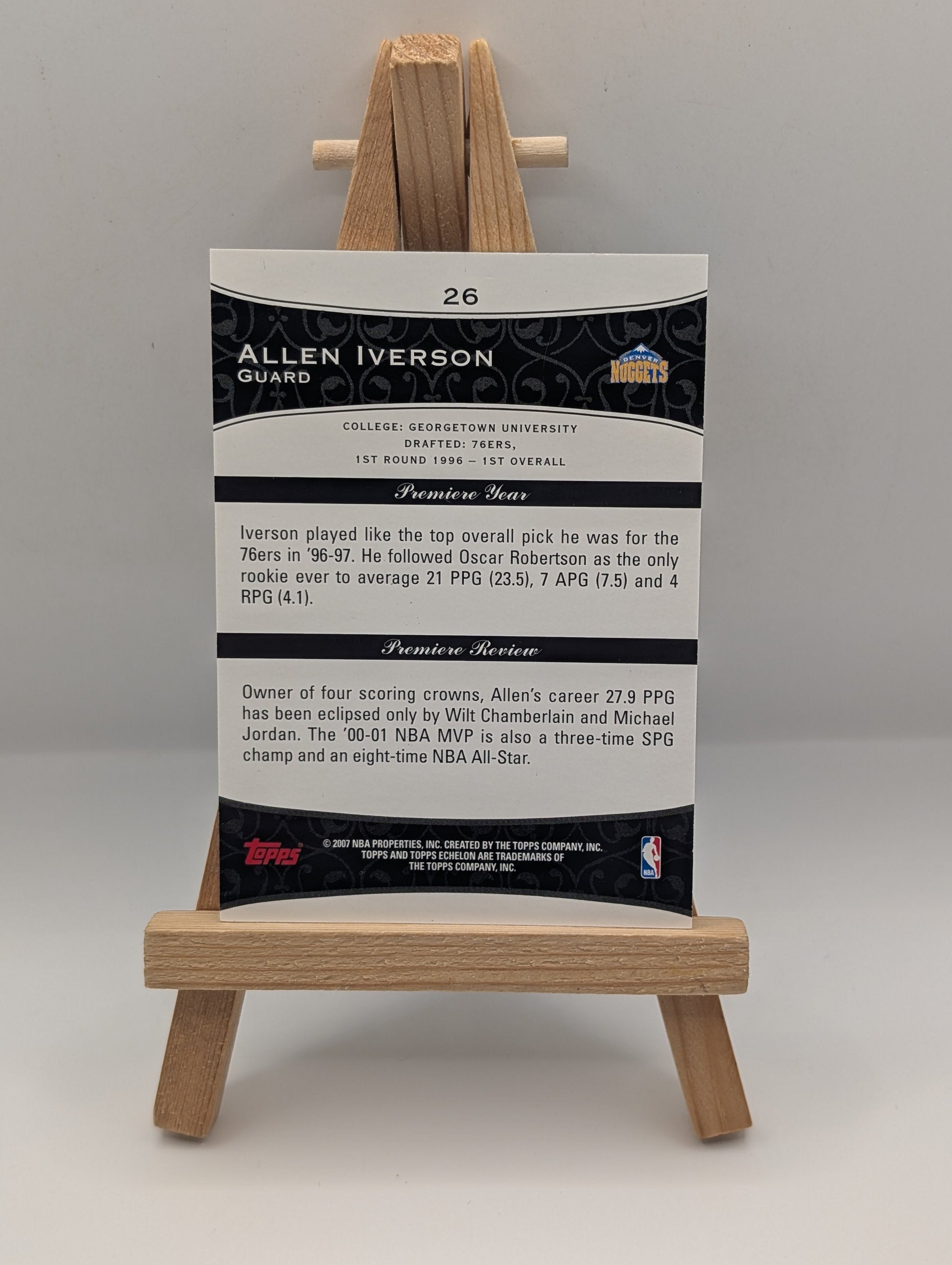 2007-08 Topps Allen Iverson Echelon Blue /25 FRENLY BRICKS - Open 7 Days