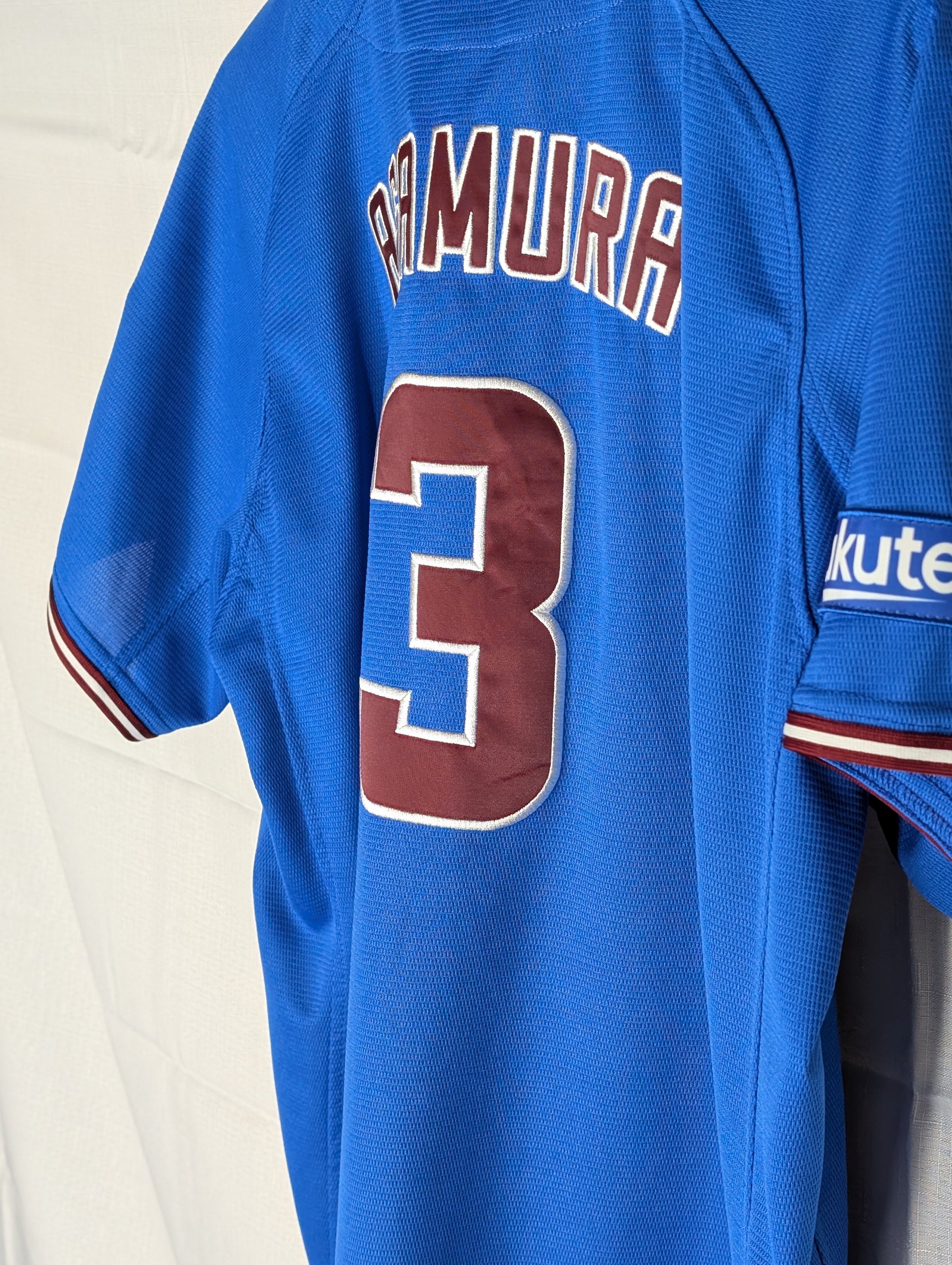 Nippon Baseball Tohoku Rakuten Golden Eagles 2019 Tohoku Blue "Asamura #3" Alternative Large Jersey