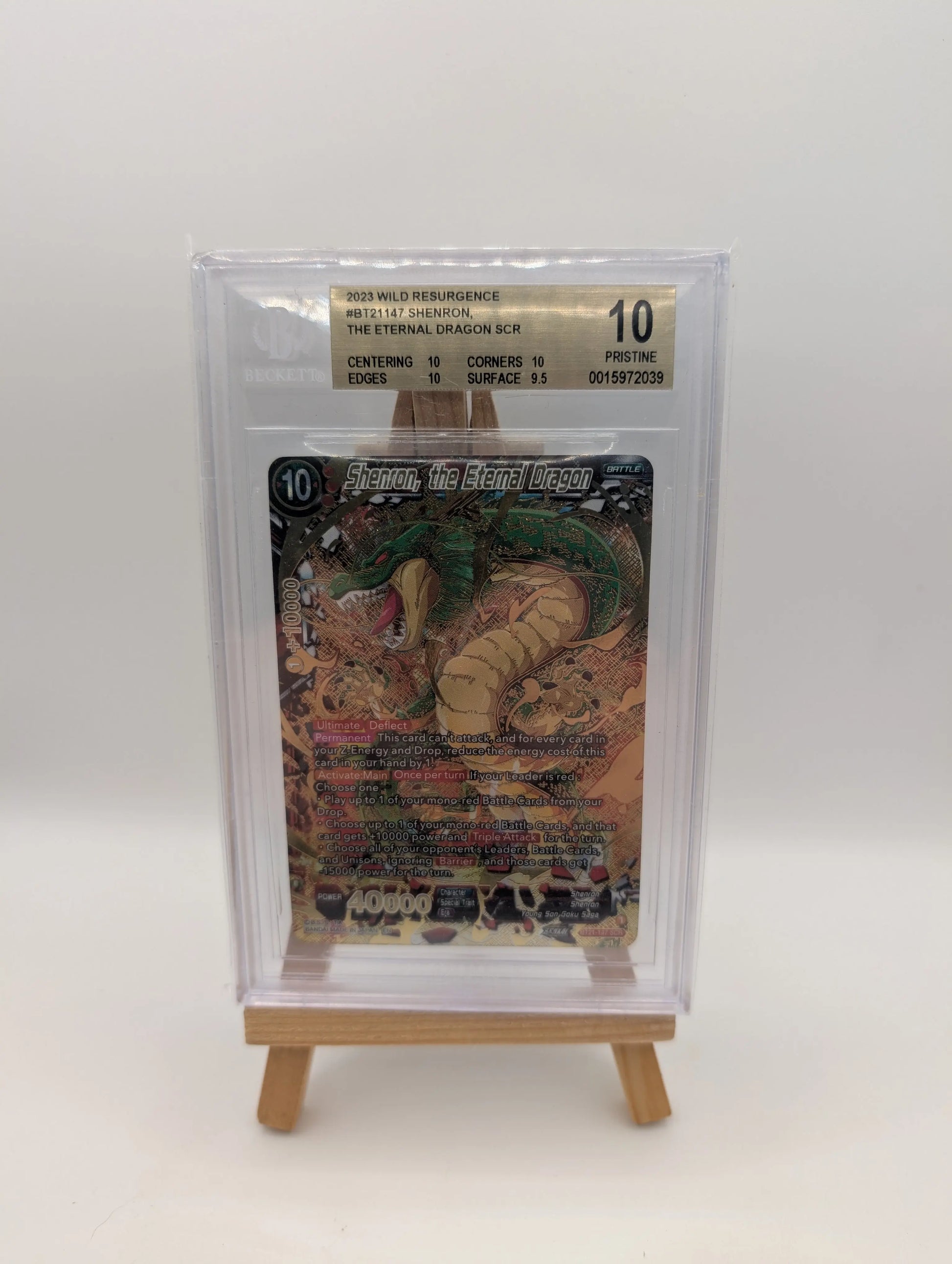 Shenron The Eternal Dragon BT21-147 SCR Foil DBS Wild Resurgence Graded BCS 10 FRENLY BRICKS - Open 7 Days