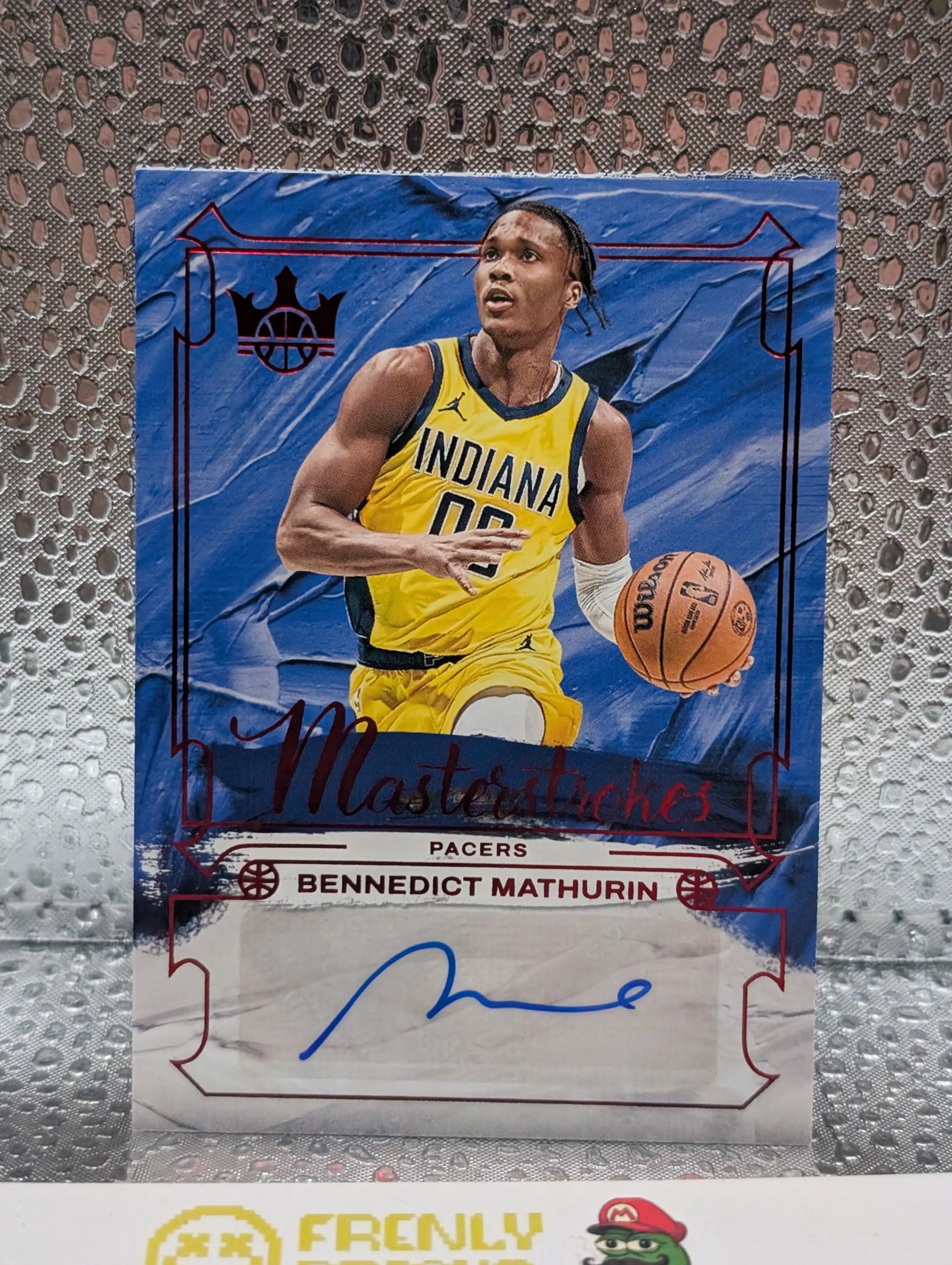 2024-25 Panini Court Kings Bennedict Mathurin Masterstrokes Auto Ruby /75 FRENLY BRICKS - Open 7 Days