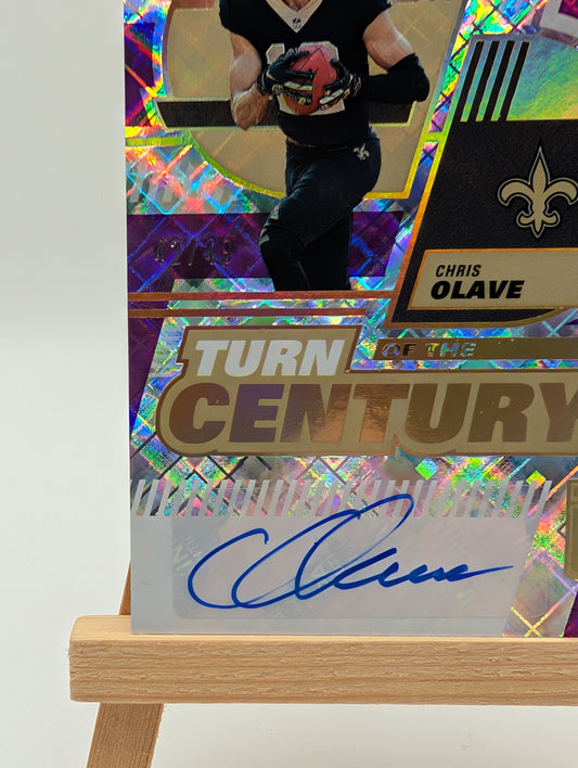 2022 DONRUSS ELITE CHRIS OLAVE ROOKIE TURN OF THE CENTURY AUTO SP /49-SAINT WR FRENLY BRICKS - Open 7 Days