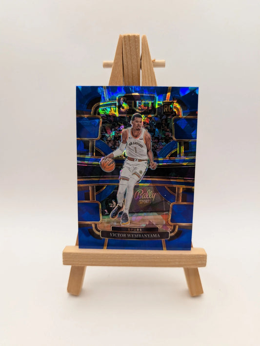 2023-24 Panini Select Concourse Victor Wembanyama Blue Cracked Ice Prizm (RC) FRENLY BRICKS - Open 7 Days