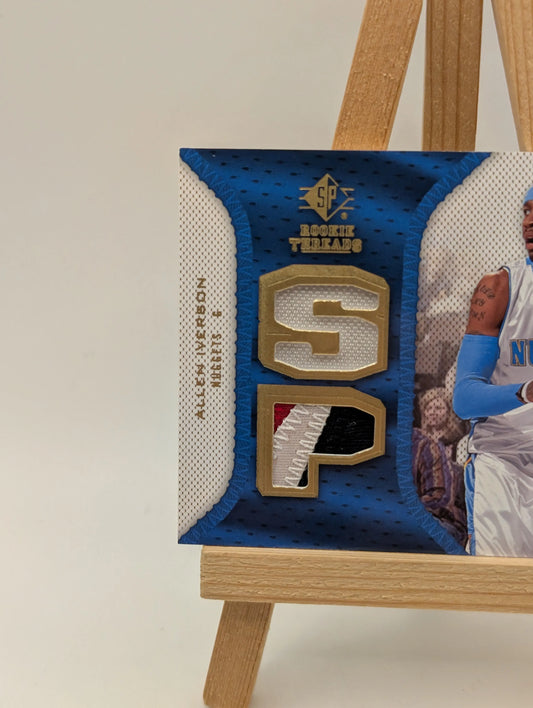 Allen Iverson 2007-08 Sp Rookie Threads Game Used Dual Jersey Nuggets Card FRENLY BRICKS - Open 7 Days