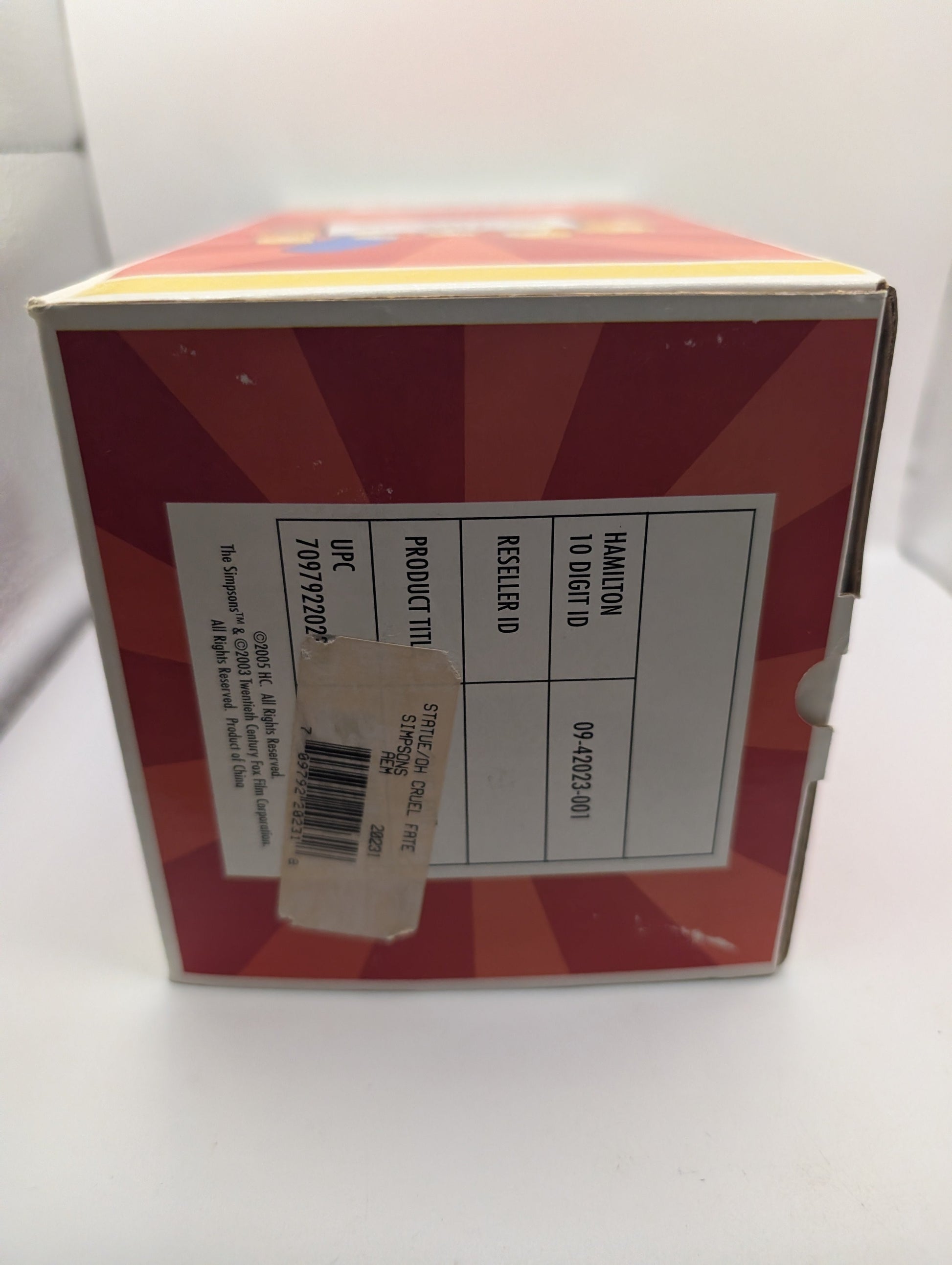 Oh Cruel Fate Homer Simpson Springfield Citizens Sculpture Collection '03 Statue with box FRENLY BRICKS - Open 7 Days