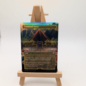 MTG Command Tower BORDERLESS FOIL Jurassic World Collection 0026 NM FRENLY BRICKS - Open 7 Days