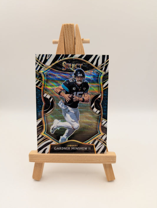 Gardner Minshew Panini 2021 Select Zebra Concourse NFL FRENLY BRICKS - Open 7 Days