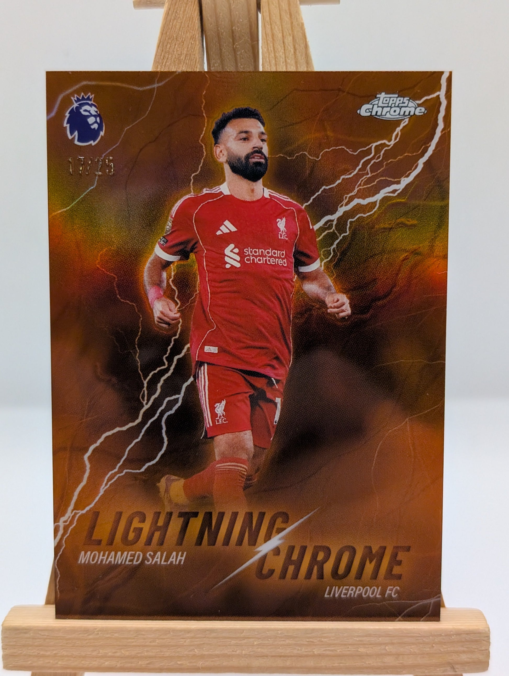 Mohamed Salah 2025-26 Topps Chrome Premier League Lightning Chrome #LC-5 /25 FRENLY BRICKS - Open 7 Days