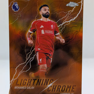 Mohamed Salah 2025-26 Topps Chrome Premier League Lightning Chrome #LC-5 /25 FRENLY BRICKS - Open 7 Days