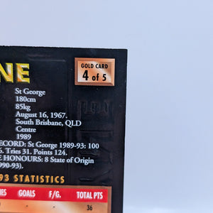 Mark Coyne Gold Signature Card #294/1000 Numbered NSW RL FRENLY BRICKS - Open 7 Days
