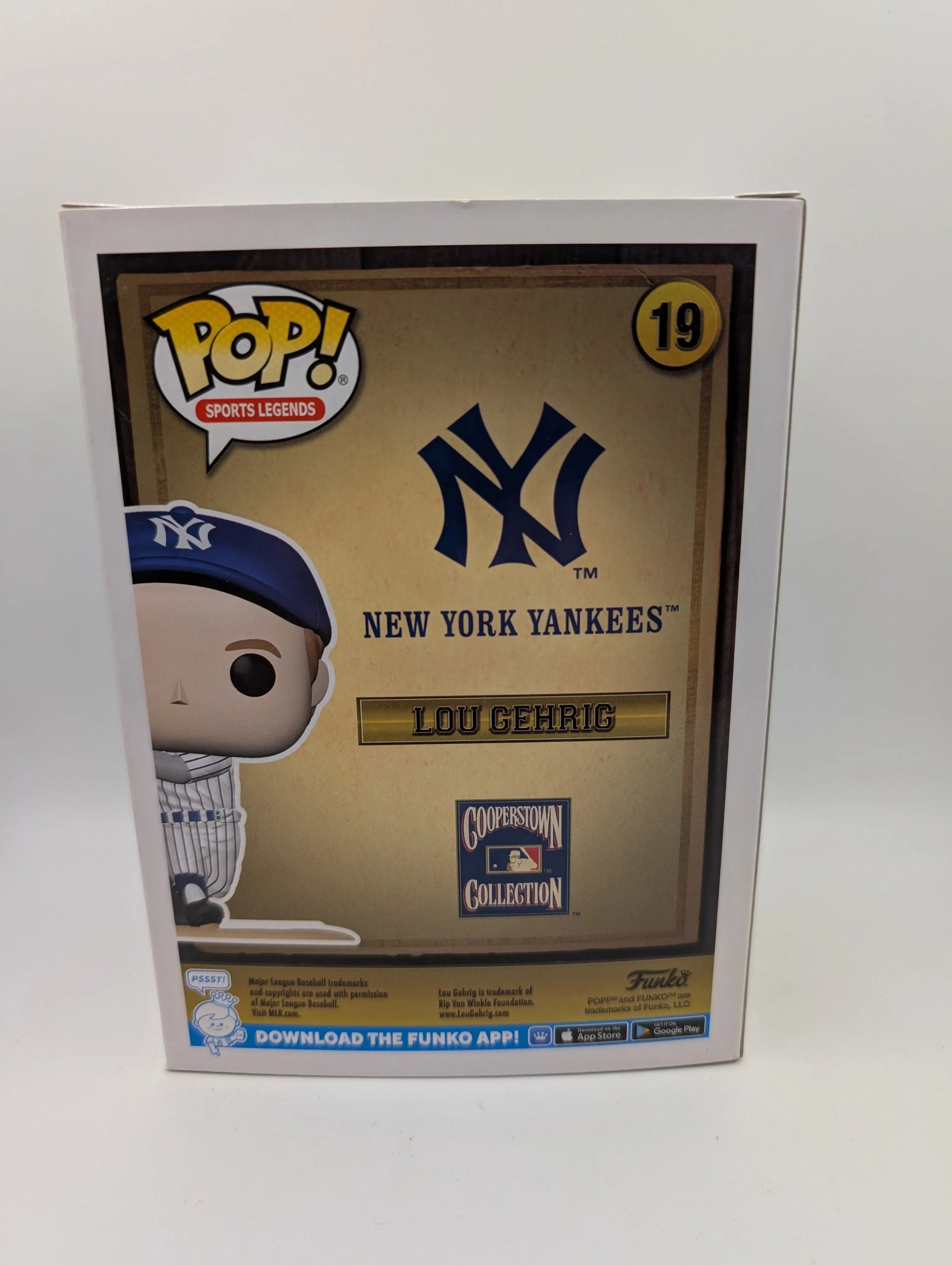 MLB Legends Yankees- Lou Gehrig Pop! Vinyl Figure #19 OE FRENLY BRICKS - Open 7 Days