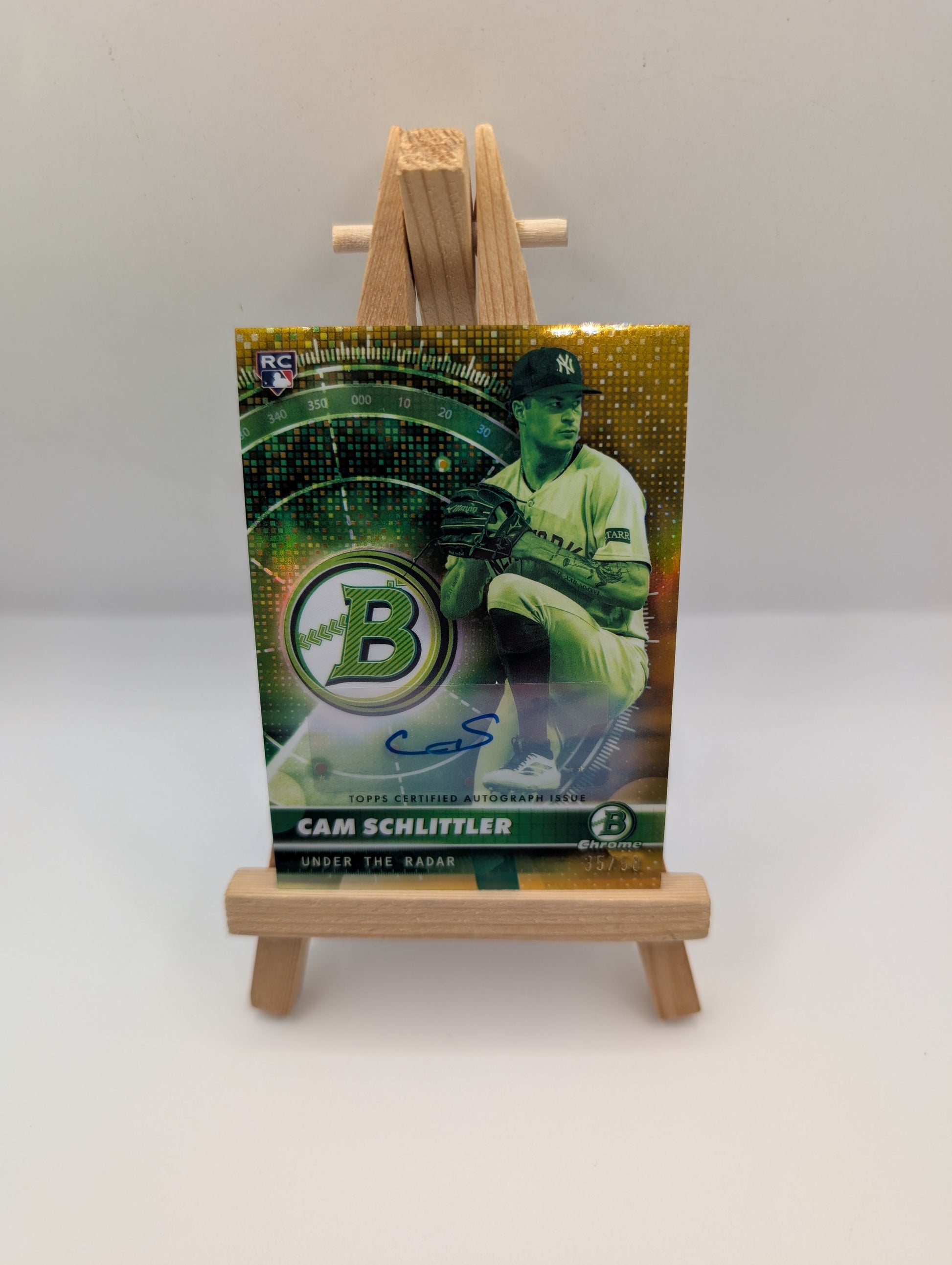 2026 Bowman Chrome Cam Schlitter RC Under the Radar Gold Auto /50 #UR-2 FRENLY BRICKS - Open 7 Days