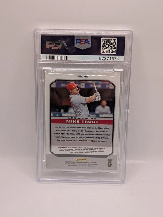 2020 Chronicles Mike Trout Obsidian Card #49 Angels PSA 10 FRENLY BRICKS - Open 7 Days