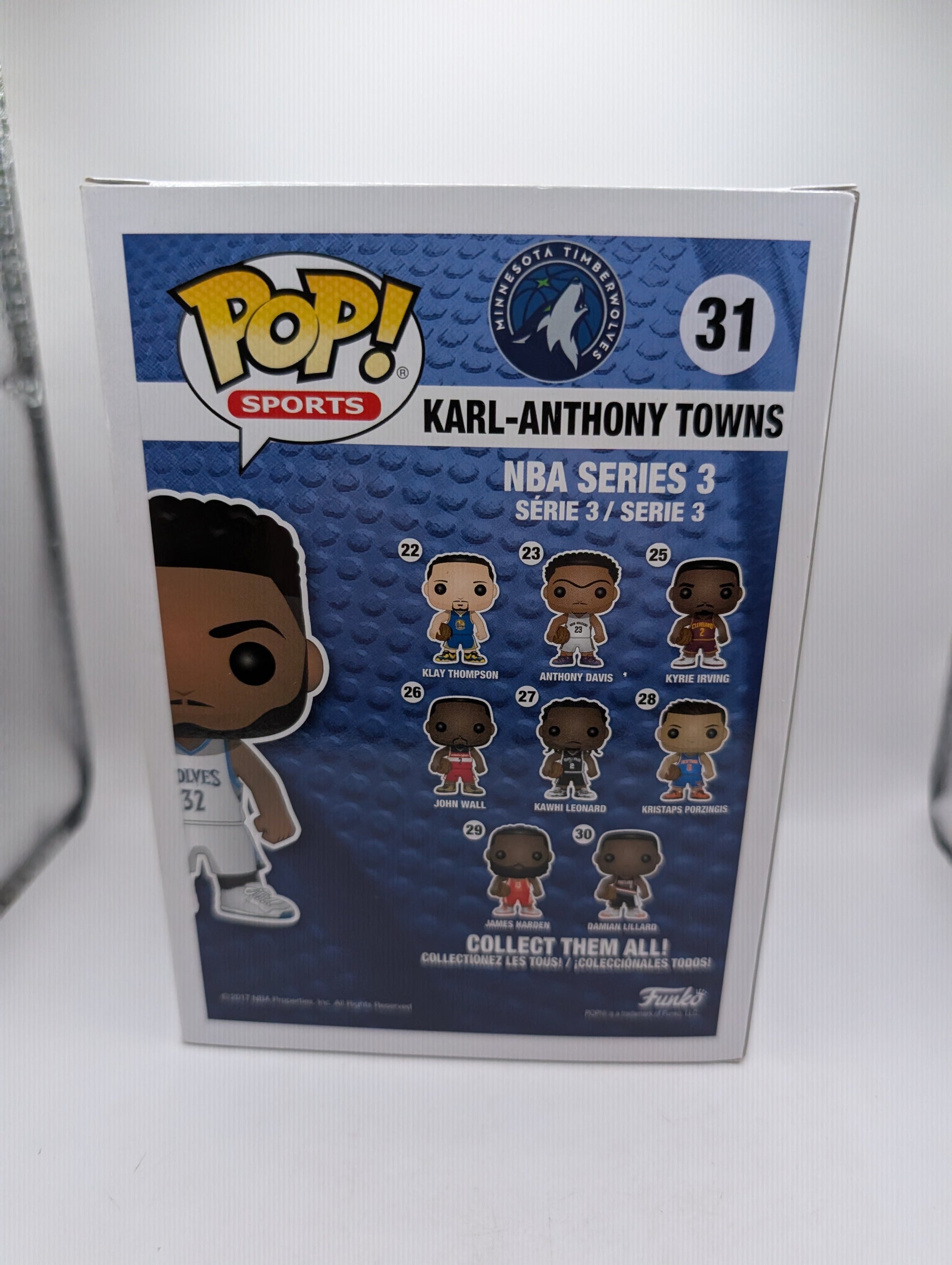 Funko Pop! Karl-Anthony Towns #31 Minnesota Timberwolves Basketball FRENLY BRICKS - Open 7 Days