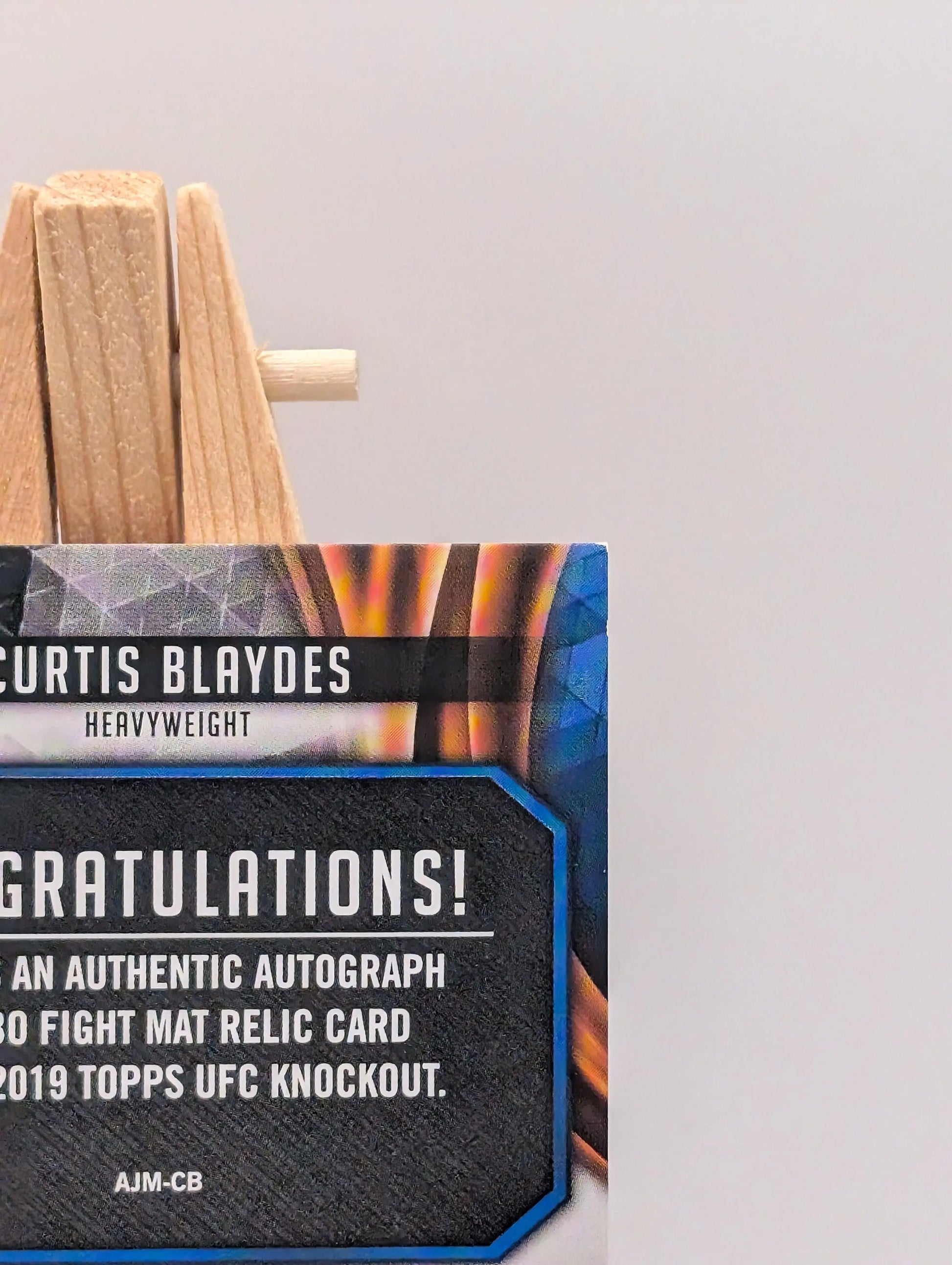 Curtis Blaydes 2019 Topps UFC Knockout AJM-CB 2 Color Jumbo Mat Relic Auto FRENLY BRICKS - Open 7 Days
