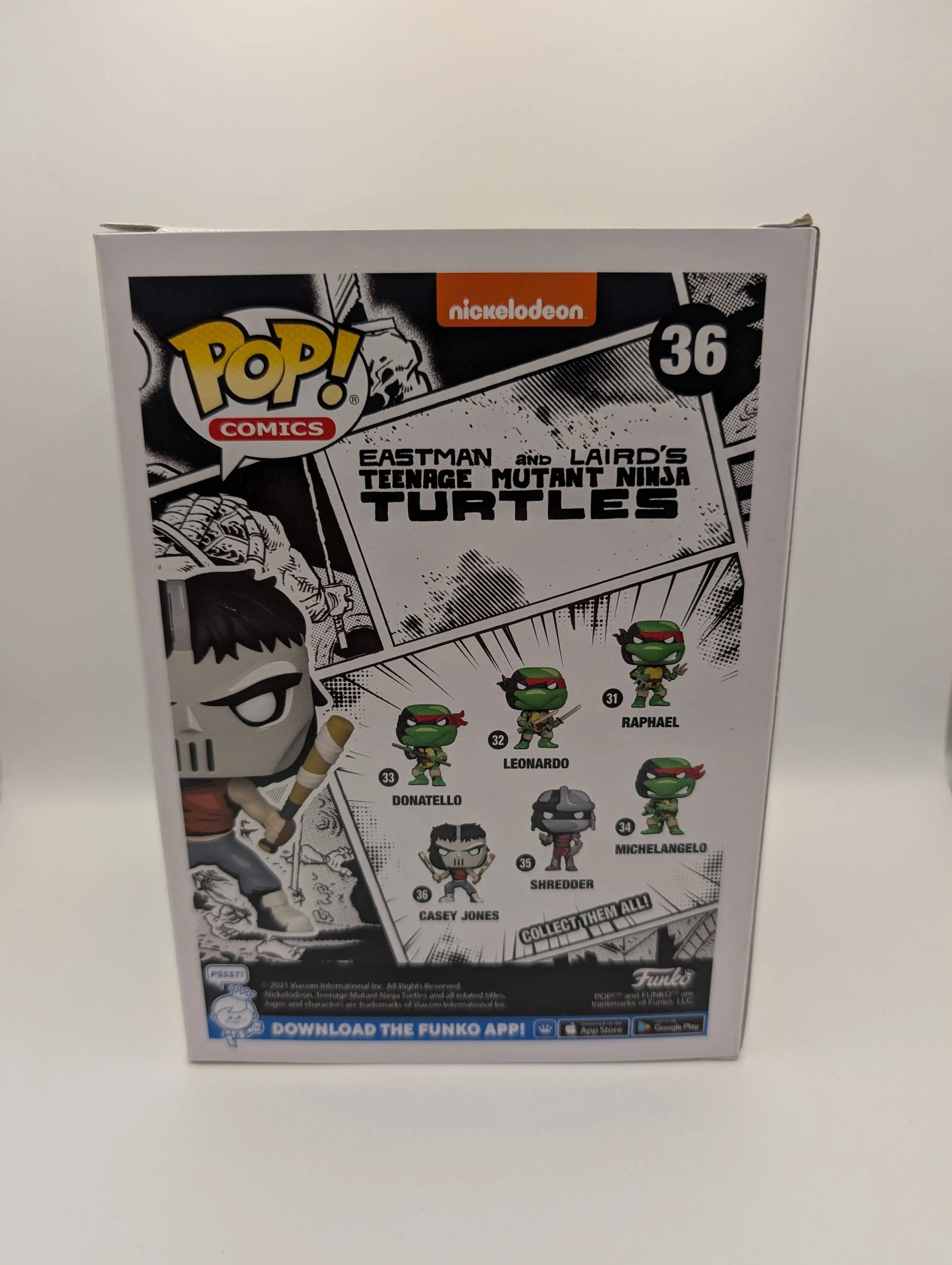 Casey Jones Black & White Chase POP! Teenage Mutant Ninja Turtles 36 FRENLY BRICKS - Open 7 Days