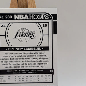 2024-25 BRONNY JAMES JR /99 PANINI HOOPS ROOKIE RC #280 FRENLY BRICKS - Open 7 Days