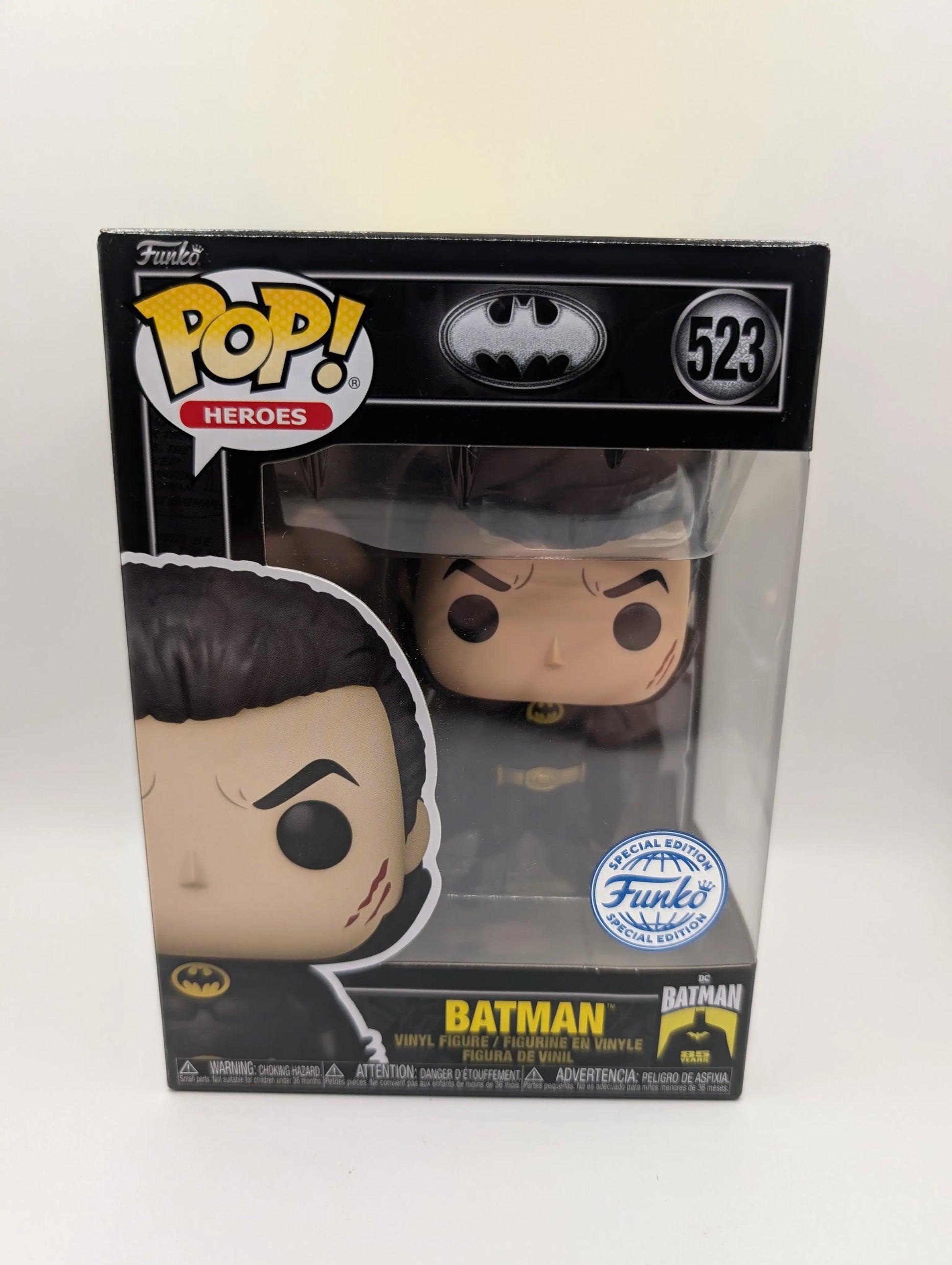 Batman - Batman (Unmasked) 85th Anniversary Pop! Vinyl Figure (RS) #523 FRENLY BRICKS - Open 7 Days