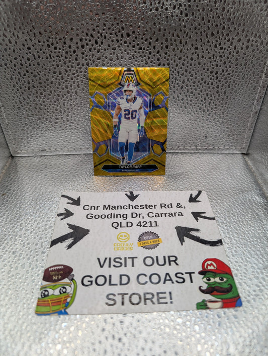 2024 Panini Mosaic Taylor Rapp GOLD Buffalo Bills /17 FRENLY BRICKS - Open 7 Days