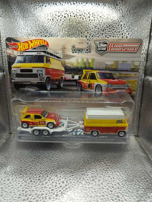 HOT WHEELS 2023 TEAM TRANSPORT MG METRO 6R4 HW RALLY HAULER FRENLY BRICKS - Open 7 Days