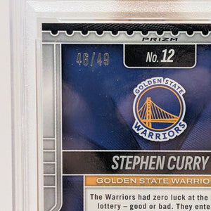 2024-25 Panini Prizm Black Stephen Curry Luck Of The Lottery Orange /49 BGS PSA 9 FRENLY BRICKS - Open 7 Days
