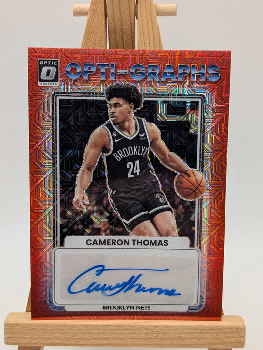 2023 Donruss Optic CAM THOMAS Red Mojo Opti-Graphs Auto OG-CAM Nets FRENLY BRICKS - Open 7 Days