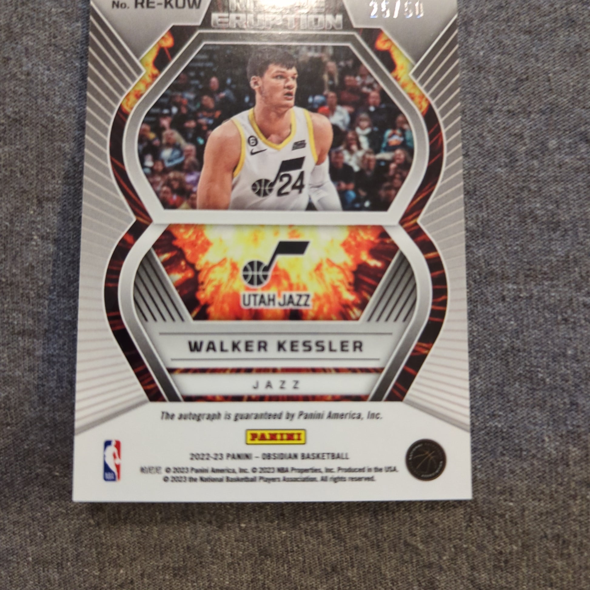 2022-2 Panini Obsidian Walker Kessler RC Rookie Volcanic AUTO /50 FRENLY BRICKS - Open 7 Days