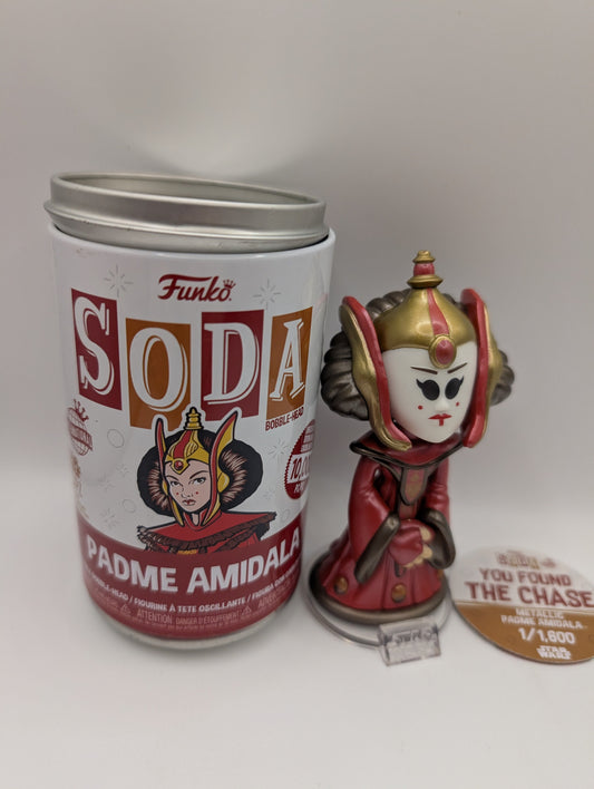 Padme Amidala Metallic Star Wars Funko Soda! Chase 1/1,600 LTD PCS RARE VHTF FRENLY BRICKS - Open 7 Days