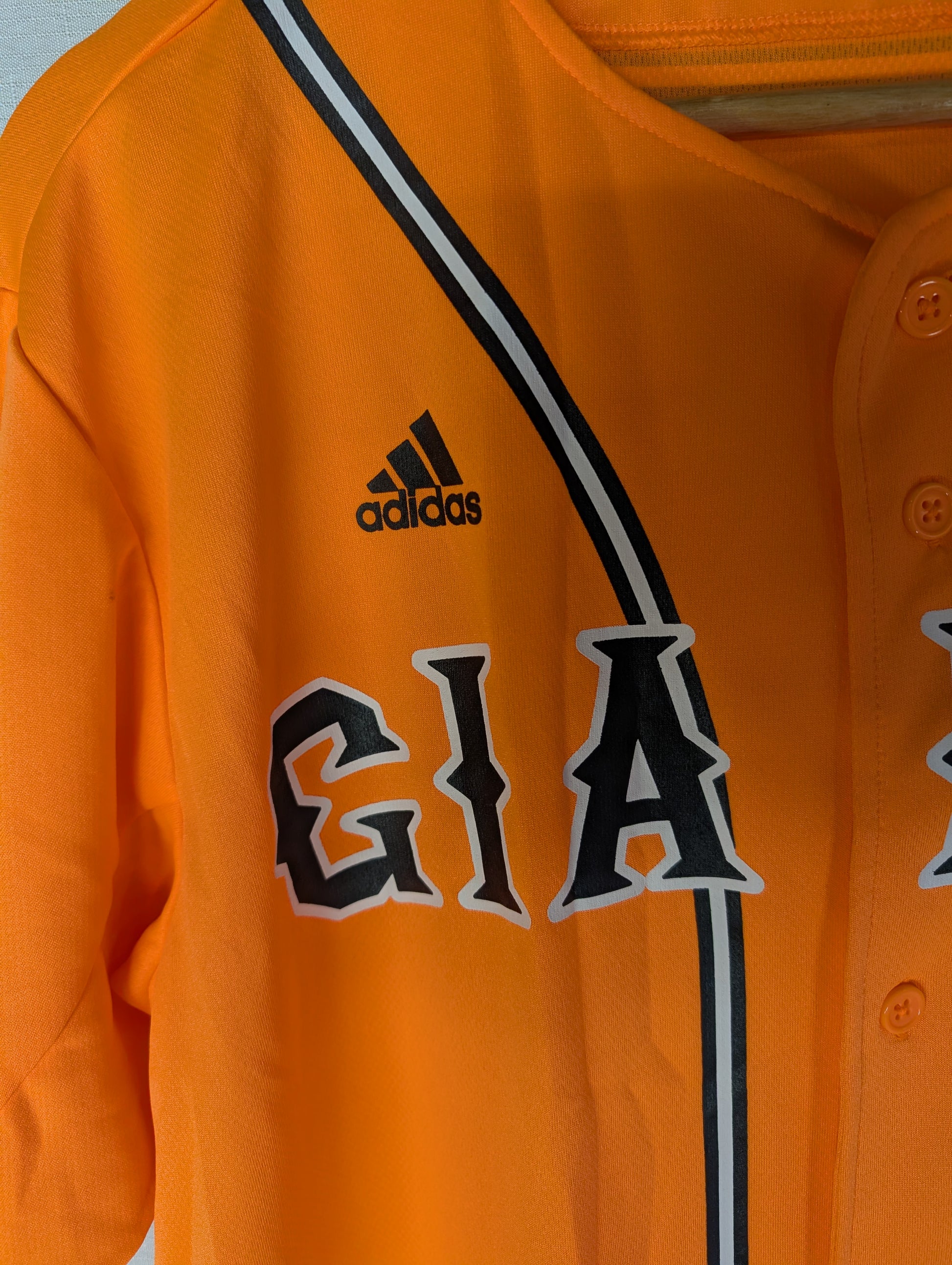 Nippon Baseball Adidas Yohiuri Giants Orange Blank Jersey Large