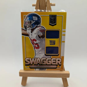 2020 Donruss Elite Saquon Barkley Swagger Dual Jersey Patch #SW4 Giants FRENLY BRICKS - Open 7 Days