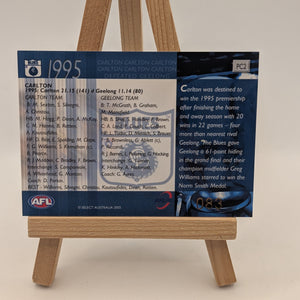 2003 Select AFL XL Ultra AFL/VFL Premiership Commemorative PC2 Carlton 1995 FRENLY BRICKS - Open 7 Days