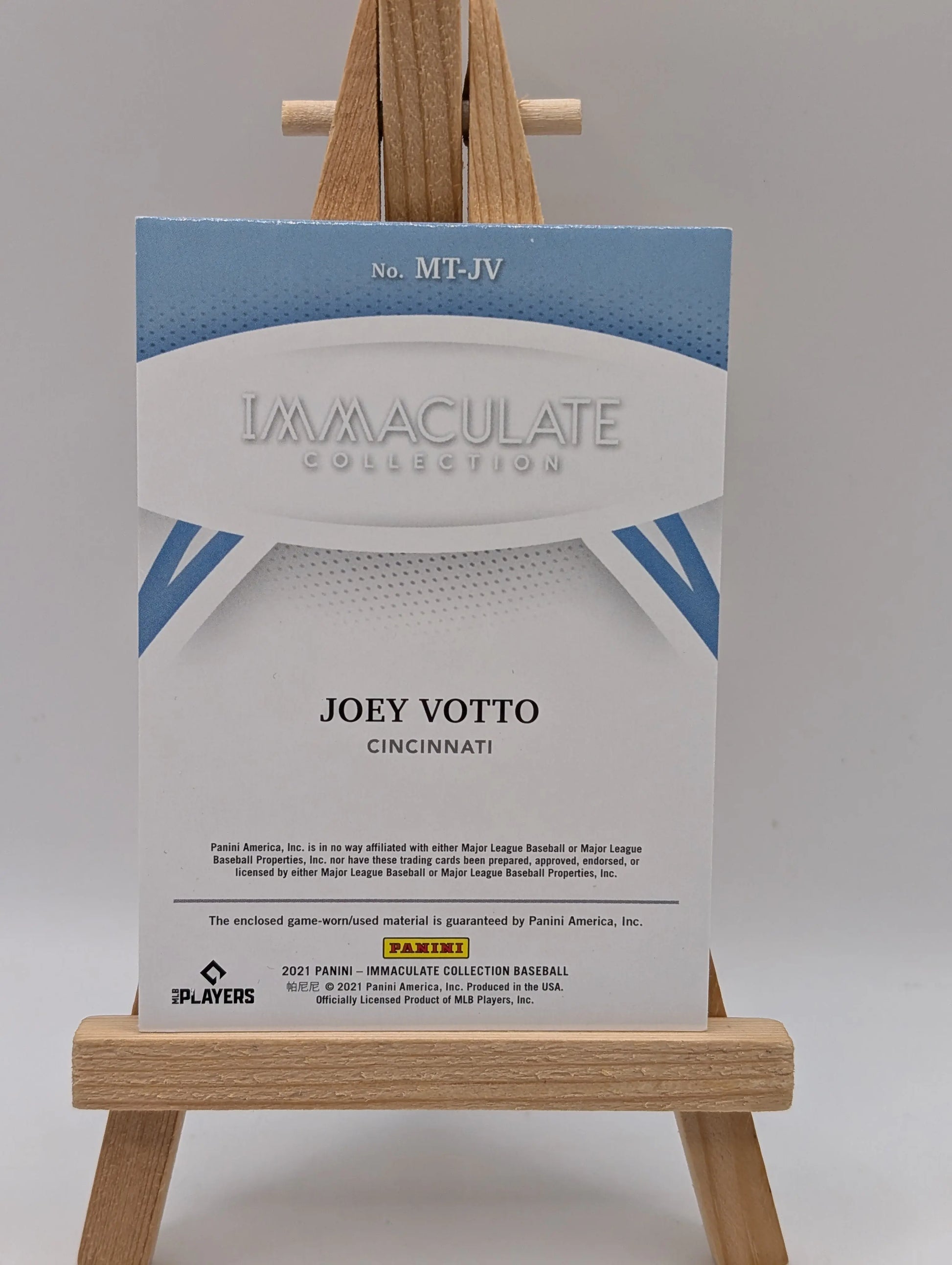 2021 Panini Immaculate Collection- Joey Votto Materials Trio /5 FRENLY BRICKS - Open 7 Days