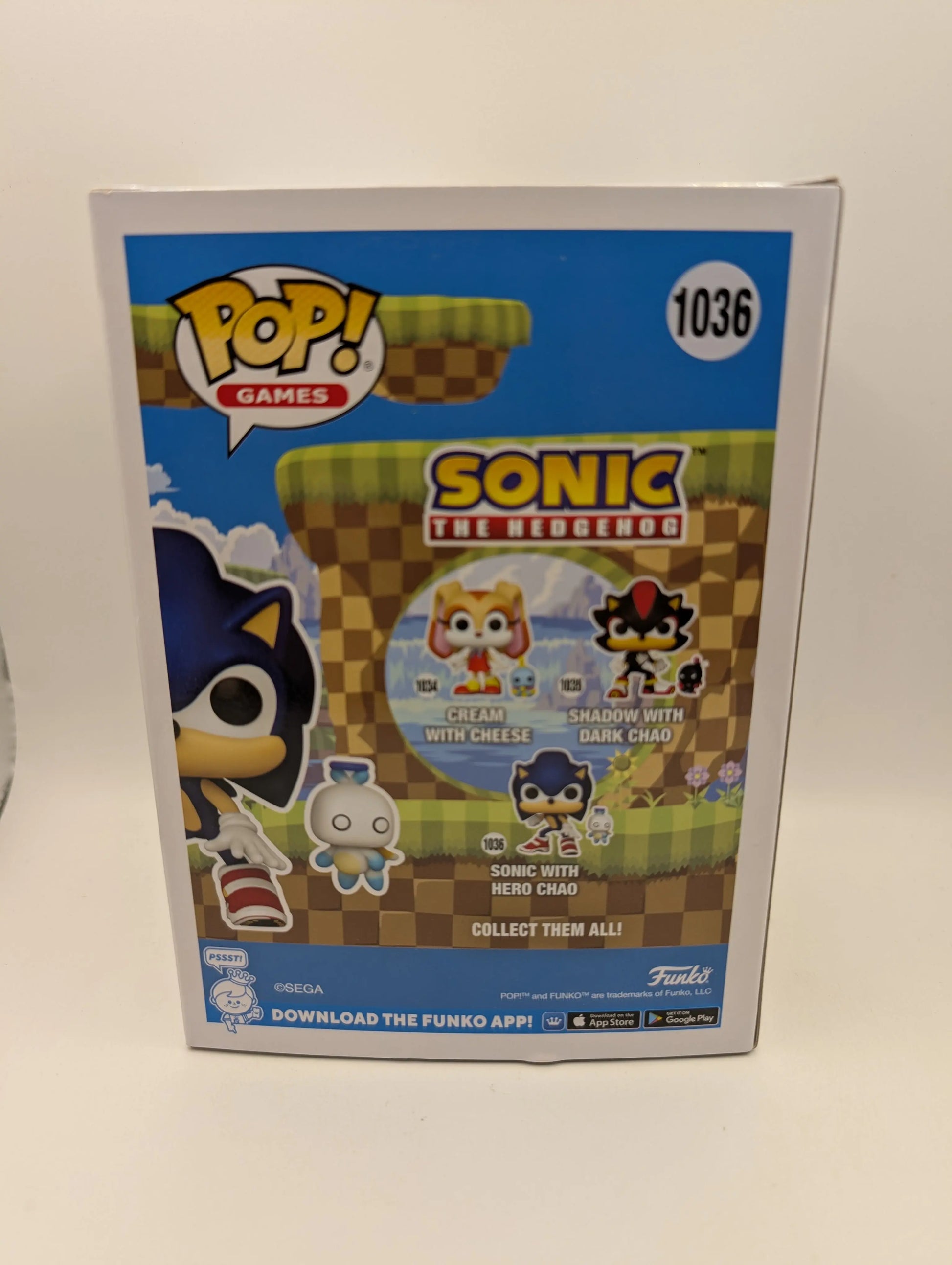 Funko Pop Sonic The Hedgehog Sonic with Chao #1036 Vinyl Figure FRENLY BRICKS - Open 7 Days